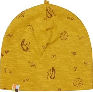 loud + proud Beanie aus Slub Jersey mit Druck Curry Clearance