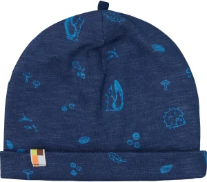 loud + proud Beanie aus Slub Jersey mit Druck Ultramarine Sale