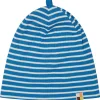 loud + proud Beanie gestreift mit Rippe Azur Hot