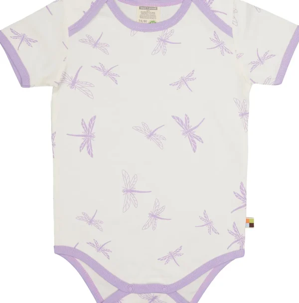loud + proud Body kurzarm Druck Lilac New