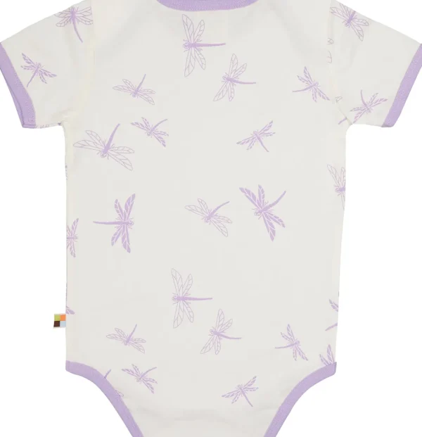 loud + proud Body kurzarm Druck Lilac New