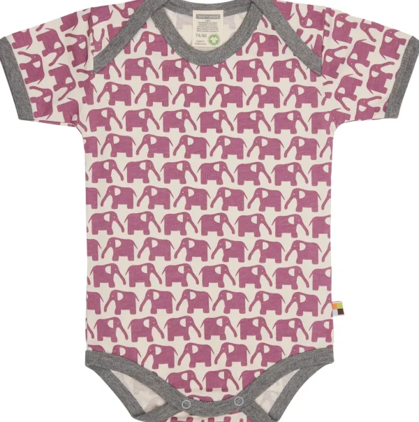 loud + proud Body Kurzarm mit Druck Elefanten Grape Discount