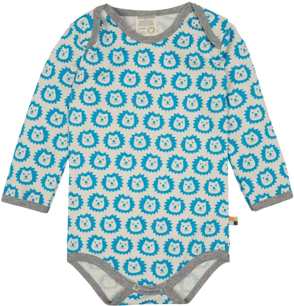 loud + proud Body Langarm mit Druck Aqua Sale