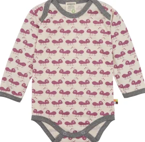 loud + proud Body Langarm mit Druck Ameisen Grape Fashion