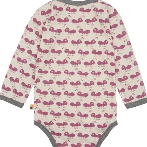 loud + proud Body Langarm mit Druck Ameisen Grape Fashion
