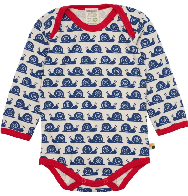 loud + proud Body Langarm mit Druck Schnecken Ultramarine Best