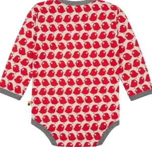 loud + proud Body Langarm mit Druck Vögel Tomato Outlet