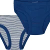 loud + proud Doppelpack Slips aus Feinripp Ultramarine Fashion
