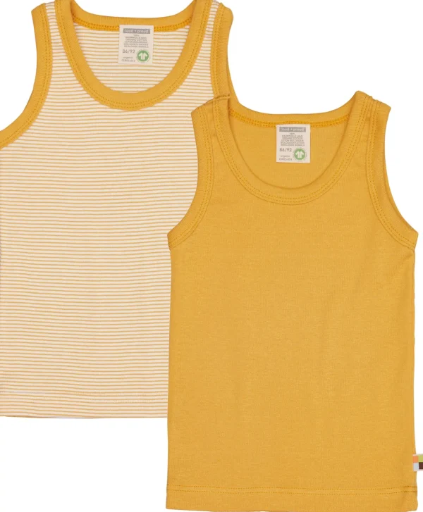 loud + proud Doppelpack Unterhemden aus Feinripp Curcuma Discount