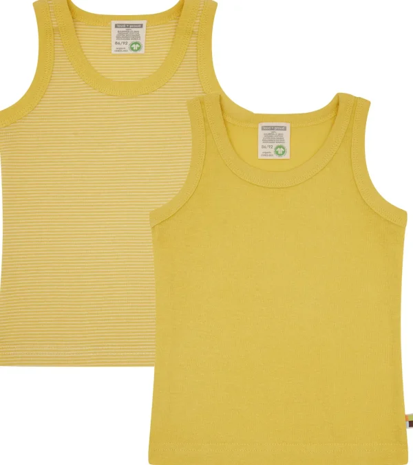 loud + proud Doppelpack Unterhemden aus Feinripp Gold New