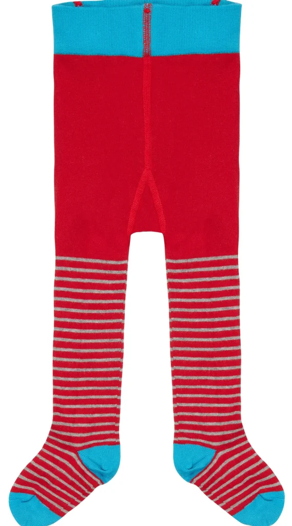 loud + proud Gemusterte Strumpfhose Tomato/Stripes Sale