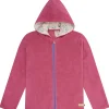 loud + proud Jacke aus Baumwoll-Fleece Rouge Best