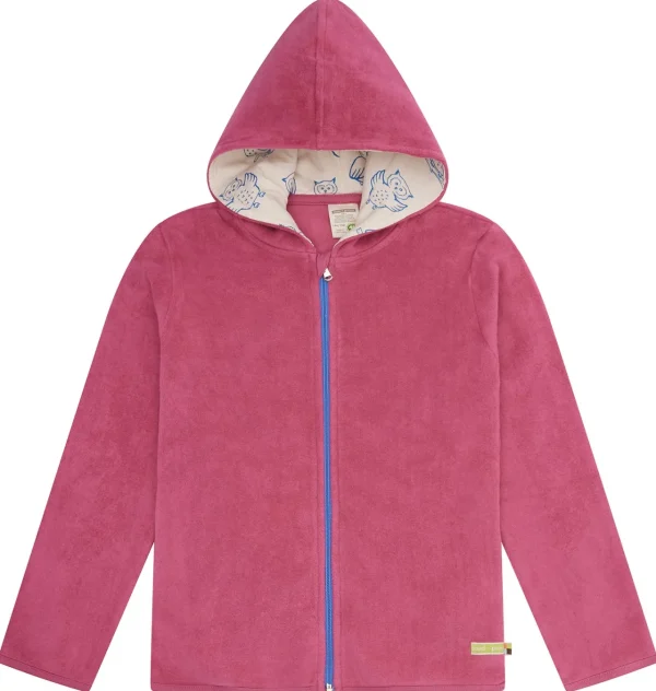 loud + proud Jacke aus Baumwoll-Fleece Rouge Best