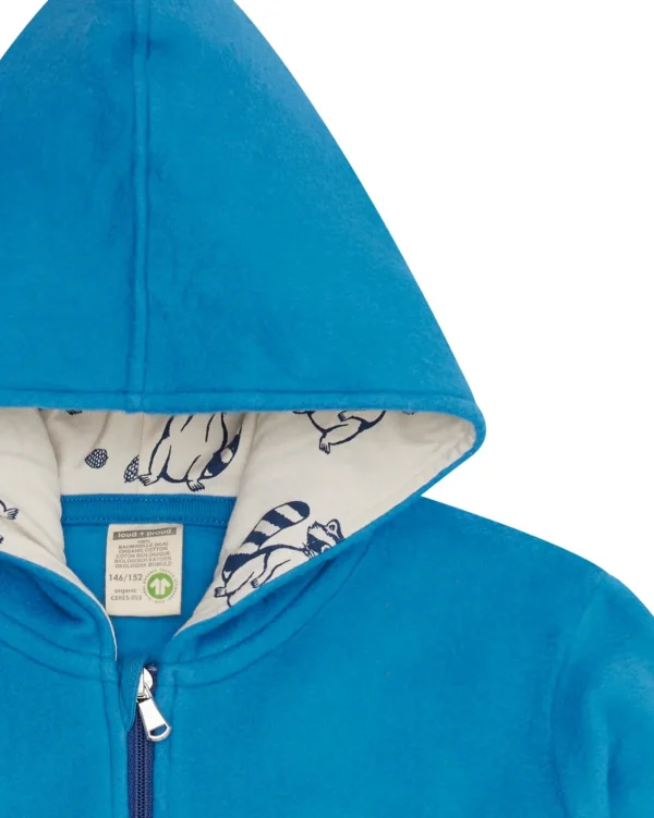 loud + proud Jacke aus Baumwoll-Fleece Azur Best