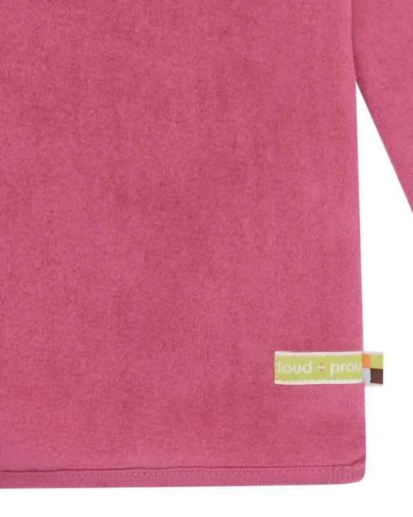 loud + proud Jacke aus Baumwoll-Fleece Rouge Best