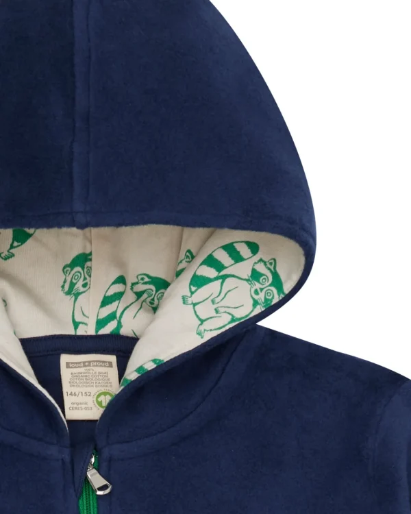 loud + proud Jacke aus Baumwoll-Fleece Ultramarine Best