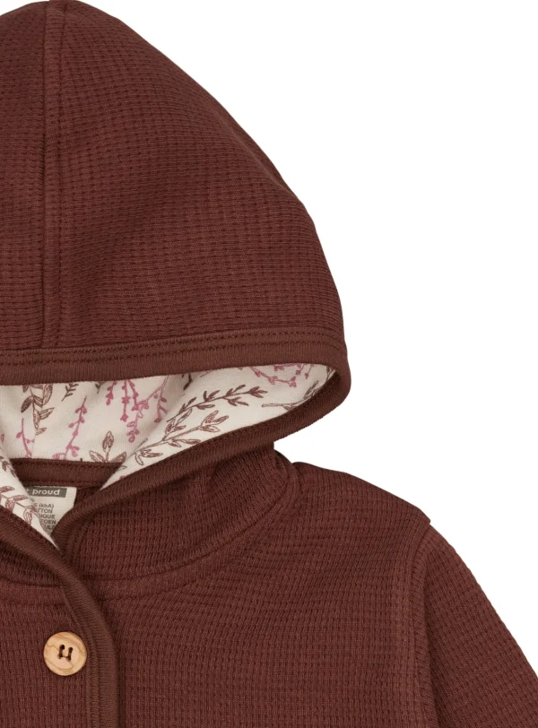 loud + proud Jacke in Waffeloptik Wood Sale