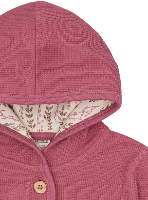 loud + proud Jacke in Waffeloptik Rouge New