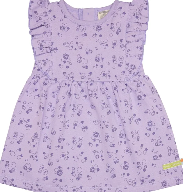 loud + proud Kleid aus Musseline Jersey mit Druck Lilac Best