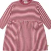 loud + proud Kleid langarm gestreift mit Rippe Rouge Best