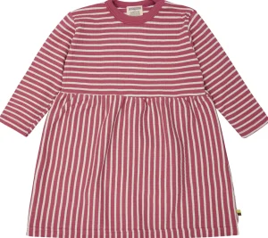 loud + proud Kleid langarm gestreift mit Rippe Rouge Best