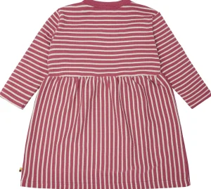 loud + proud Kleid langarm gestreift mit Rippe Rouge Best