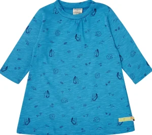 loud + proud Kleid Slub Jersey mit Druck Azur Sale