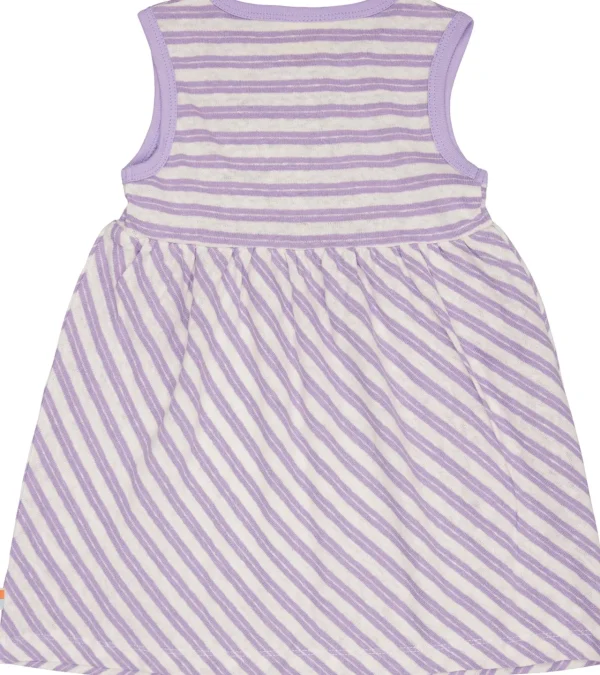 loud + proud Kleid Streifen mit Leinen Lilac Sale