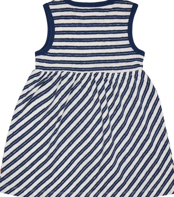 loud + proud Kleid Streifen mit Leinen Ultramarine Discount