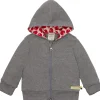 loud + proud Leichte Kapuzenjacke aus Interlock Grey Best