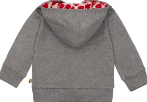 loud + proud Leichte Kapuzenjacke aus Interlock Grey Best