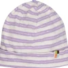 loud + proud Mütze Streifen mit Leinen Lilac Fashion