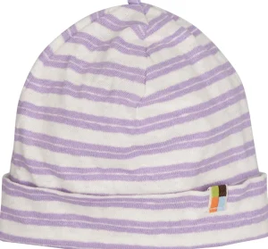 loud + proud Mütze Streifen mit Leinen Lilac Fashion