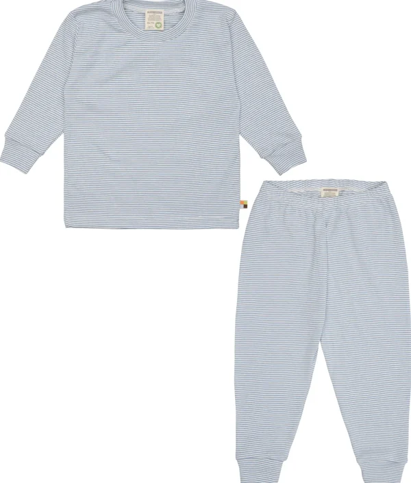 loud + proud Schlafanzug Streifen aus Feinripp Dusk Clearance