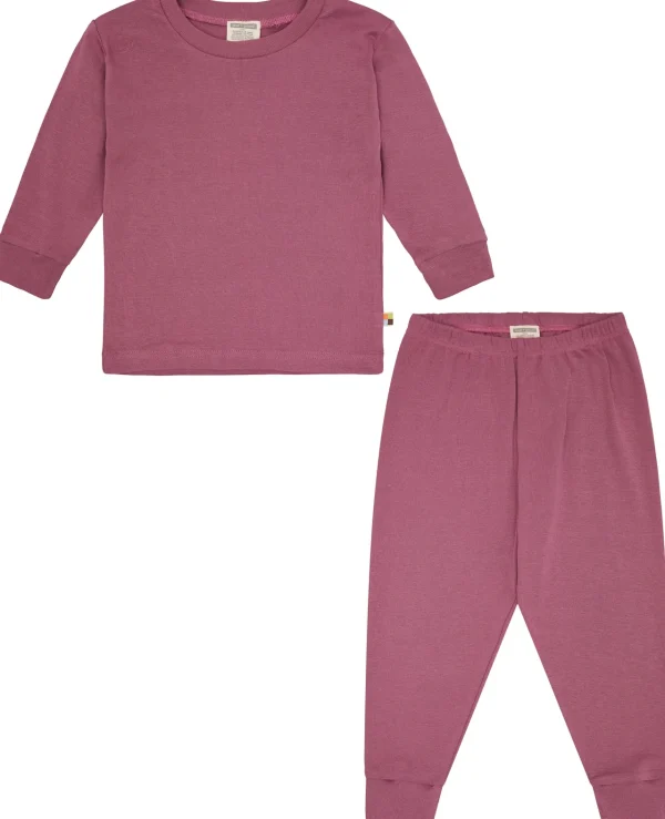 loud + proud Schlafanzug Uni aus Feinripp Grape Discount