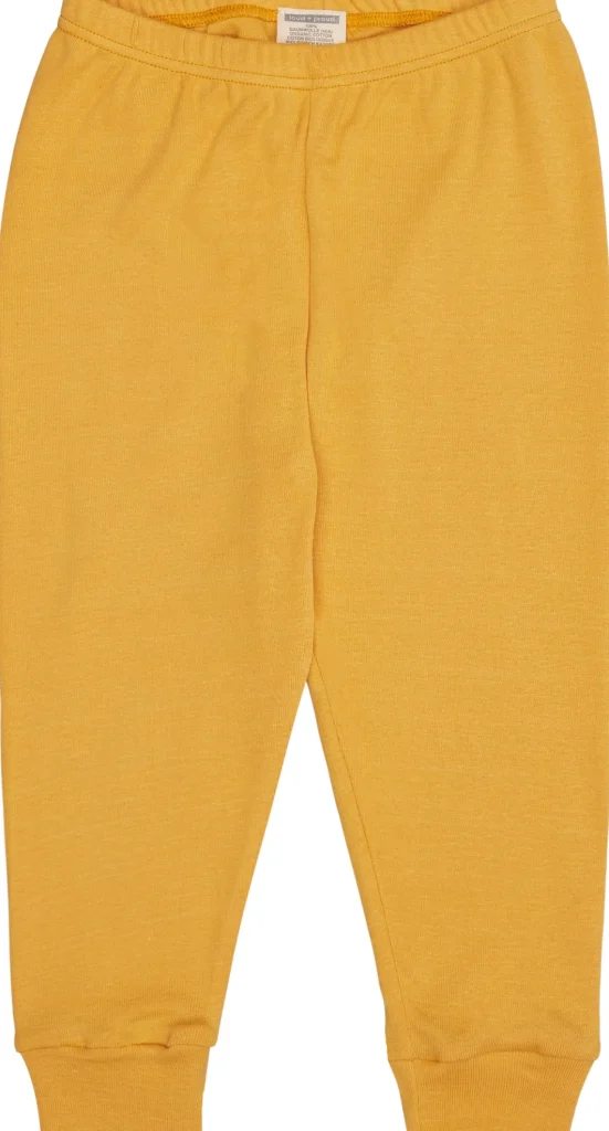 loud + proud Schlafanzug Uni aus Feinripp Curcuma Hot