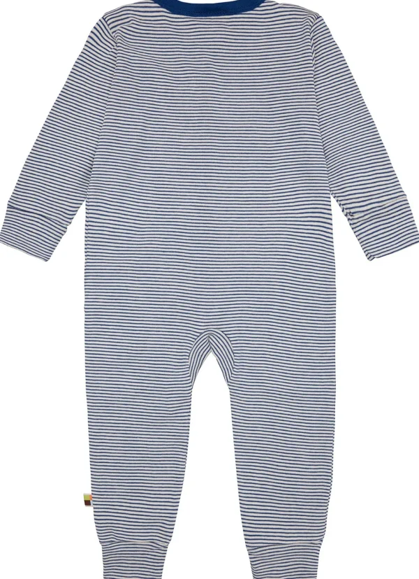 loud + proud Schlafoverall Streifen aus Feinripp Ultramarine Discount