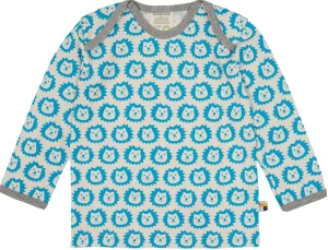loud + proud Shirt langarm mit Druck Aqua Sale