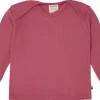 loud + proud Shirt langarm Uni mit Rippe Rouge Outlet