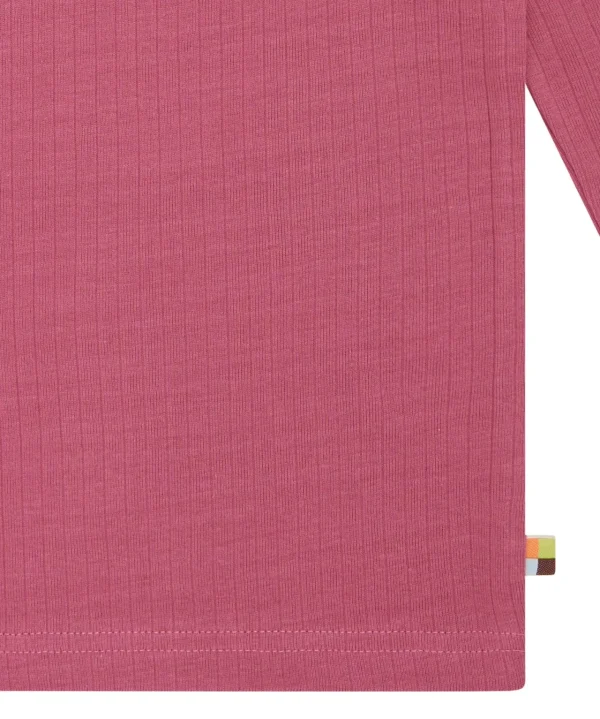 loud + proud Shirt langarm Uni mit Rippe Rouge Sale