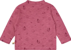 loud + proud Shirt Slub Jersey mit Druck Rouge Clearance