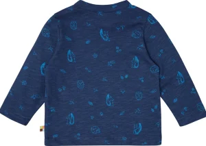 loud + proud Shirt Slub Jersey mit Druck Ultramarine Clearance