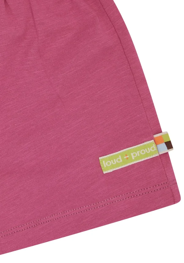 loud + proud Short Slub Jersey Rouge Discount