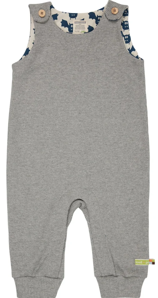 loud + proud Strampler in Waffelstruktur Grey Best