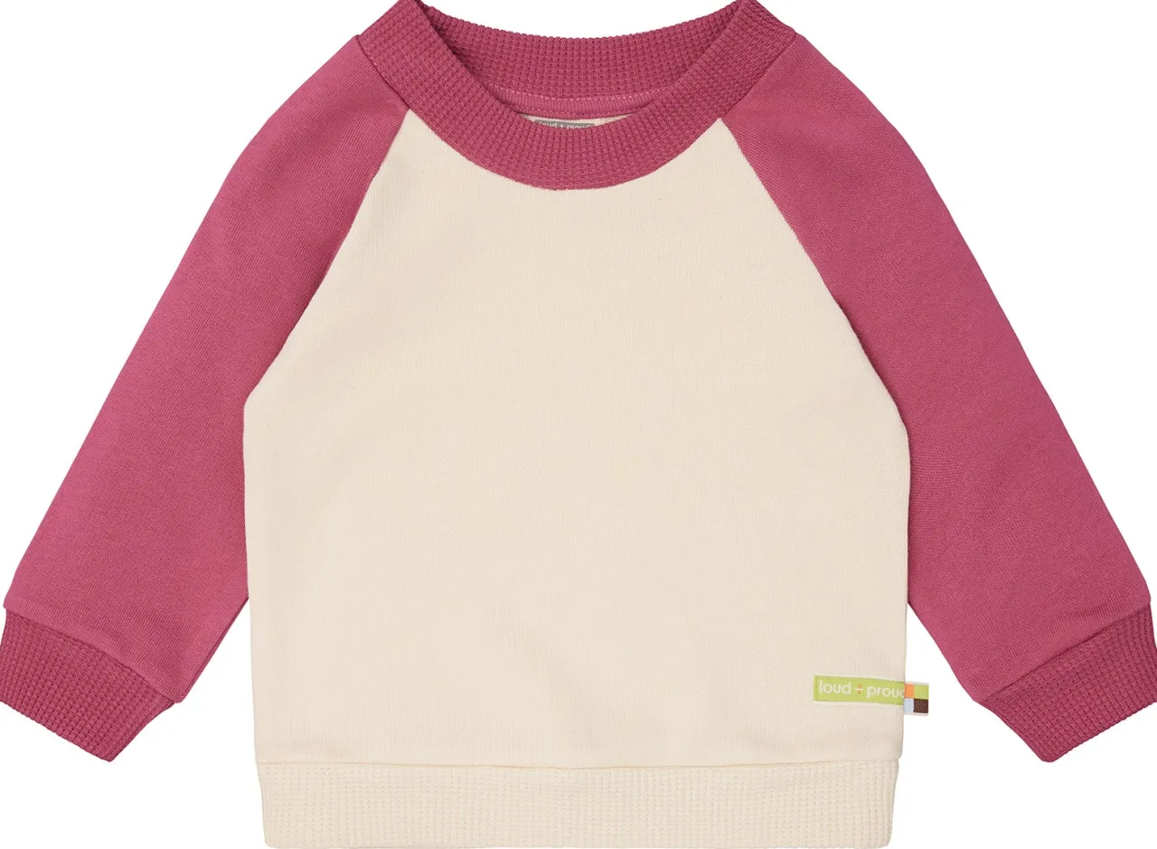 sweatshirt_mit_raglanrmel_0-3.webp loud + proud Sweatshirt mit Raglanärmeln Vanilla/Rouge Discount