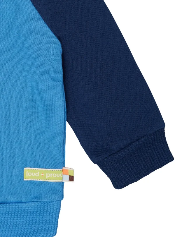 loud + proud Sweatshirt mit Raglanärmeln Azur/Ultramarine Hot