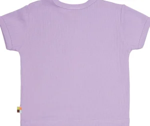 loud + proud T-Shirt Derby Rib mit Druck Lilac Outlet