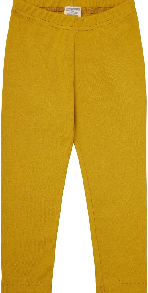 loud + proud Weiche Feinripp Legging Curry Best