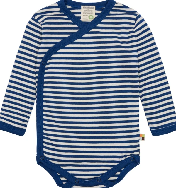 loud + proud Wickelbody langarm gestreift mit Rippe Ultramarine New