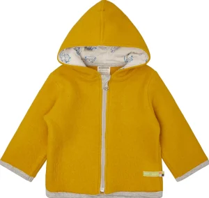loud + proud Wollfleece-Jacke mit Kapuze Curry Fashion